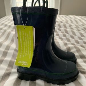 Brand new navy blue rain boots